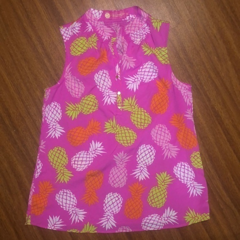 Macbeth‎ Collection by Margaret Josephs Sleeveles Pineapple Sz M B-6